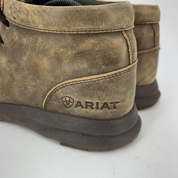 Ariat Shoes Mens Size 9 Spitfire Brown Leather Moc‎ Toe Chukka Lace Up Casual main image 9